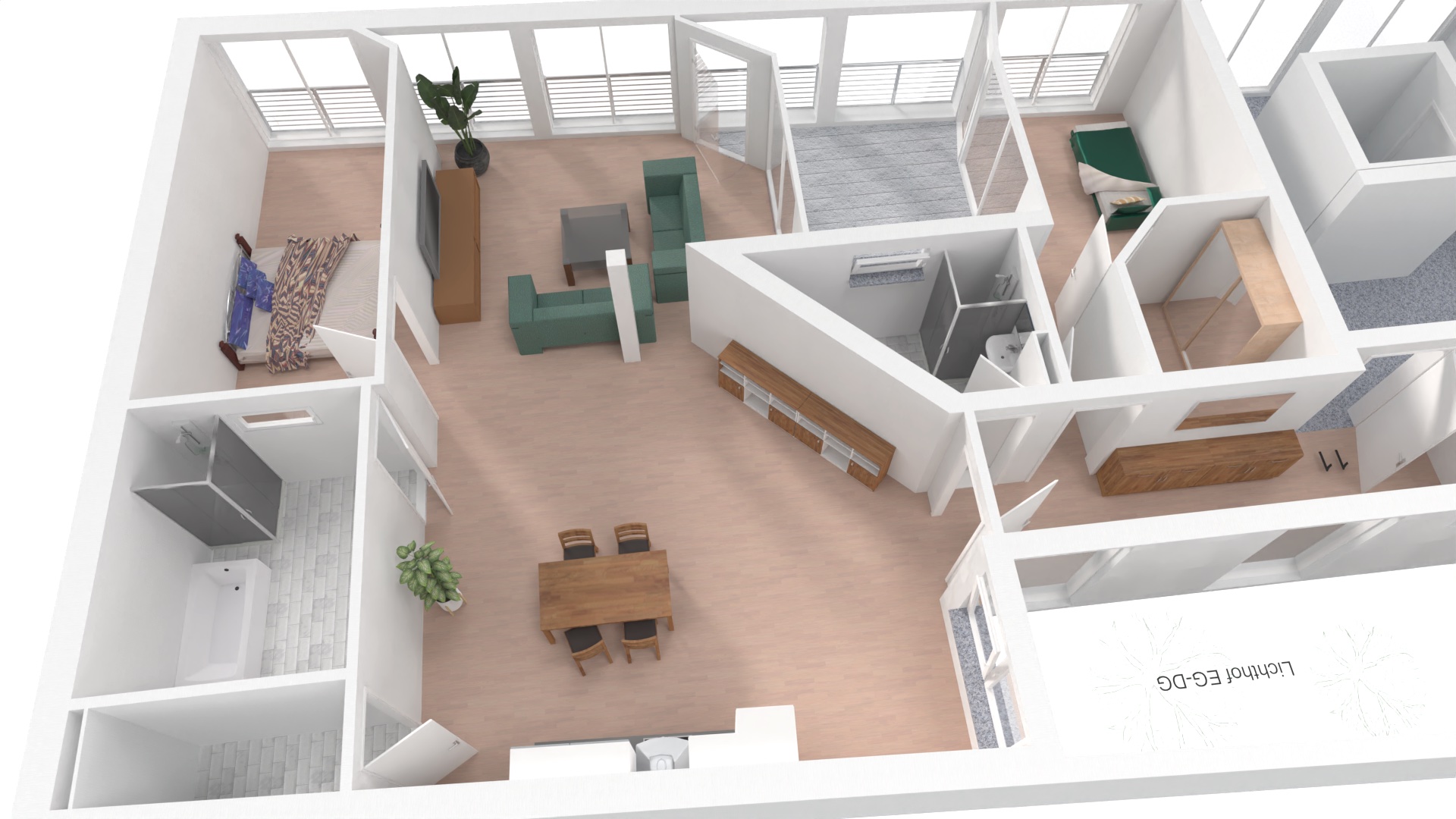 Wohnungplan Nr. 11 in 3D Neubau in Lörrach